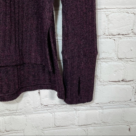 Athleta Sweater Womens Small Purple Turtleneck Ribbed Long Sleeve - Picture 5 of 11